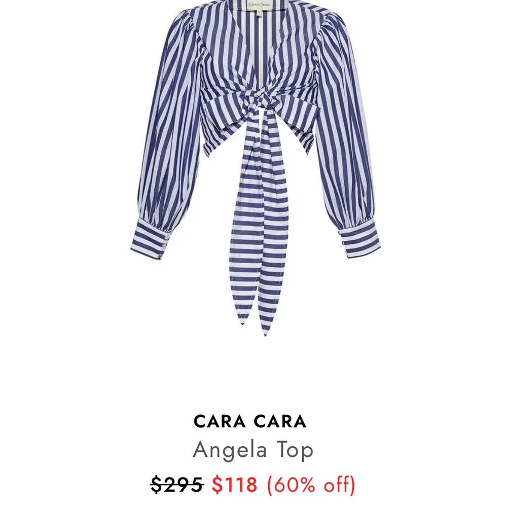 Cara Cara Navy and White Striped Blouse